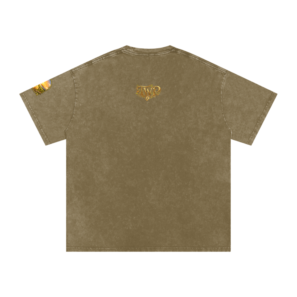 Snow Washed Oversized Cotton T-Shirt