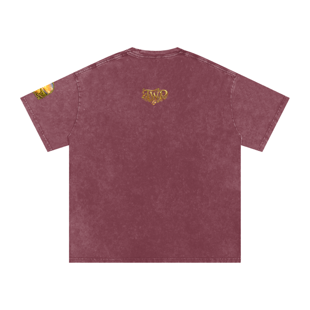 Snow Washed Oversized Cotton T-Shirt