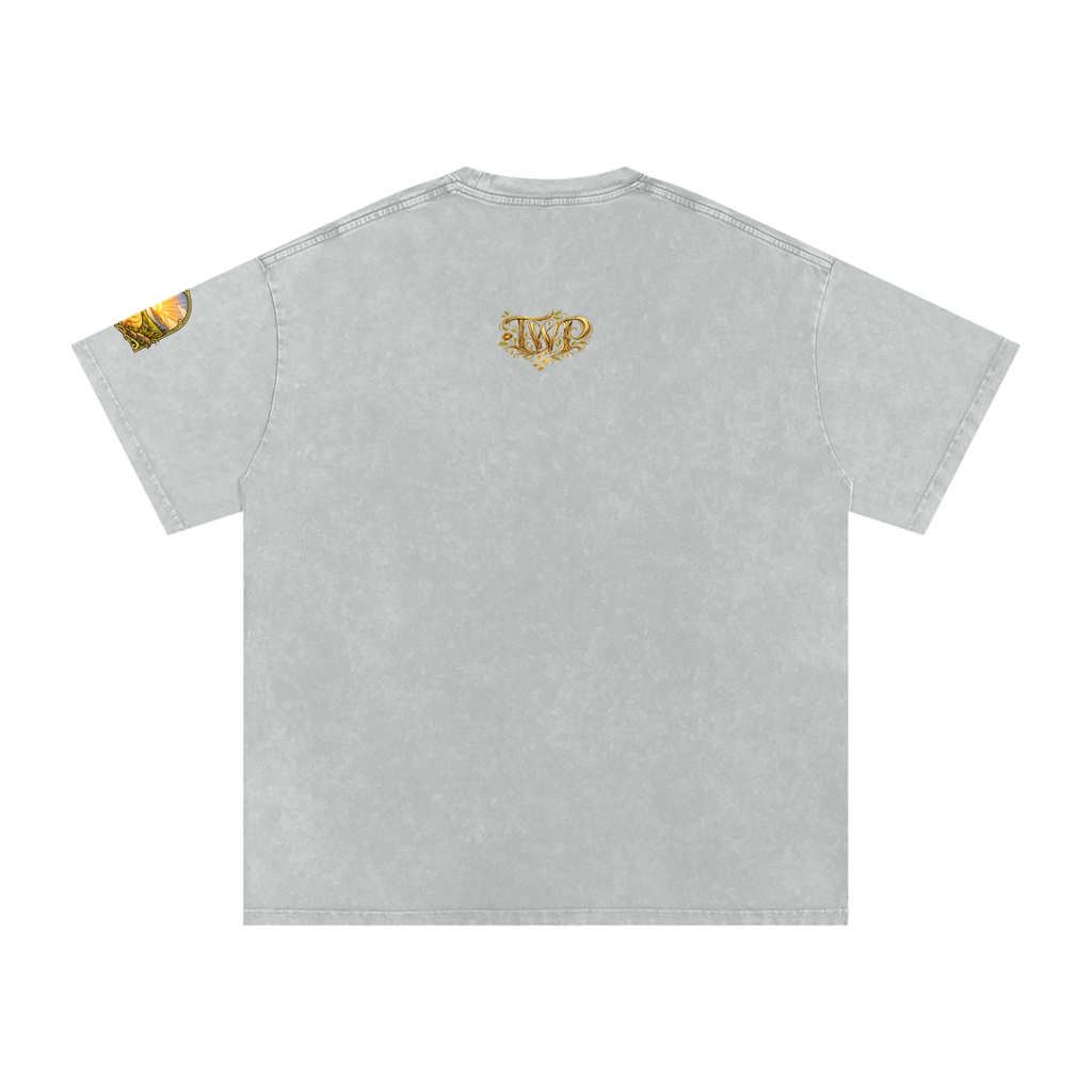 Snow Washed Oversized Cotton T-Shirt