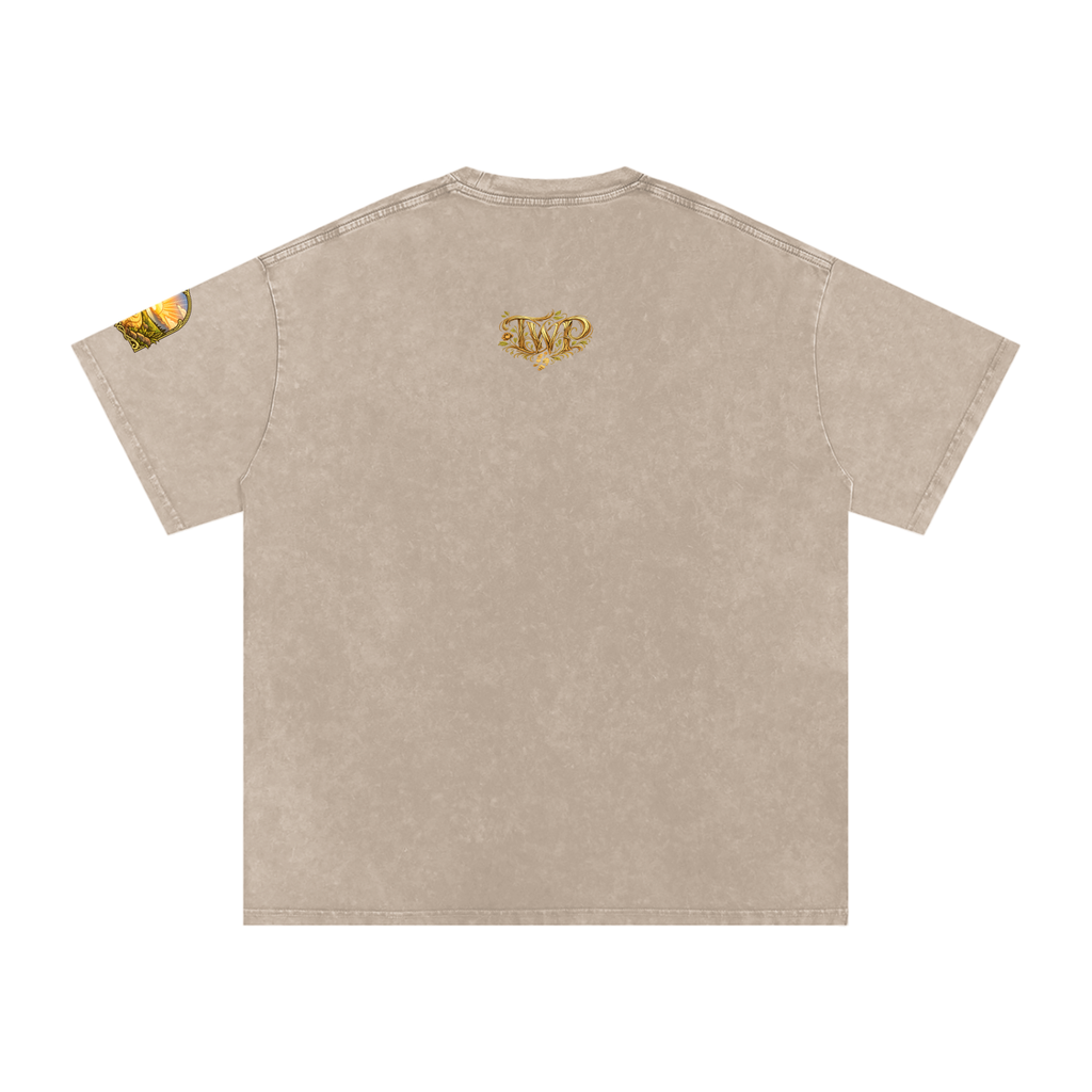 Snow Washed Oversized Cotton T-Shirt