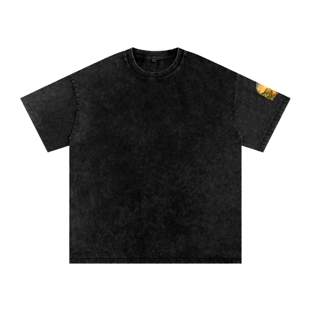 Snow Washed Oversized Cotton T-Shirt