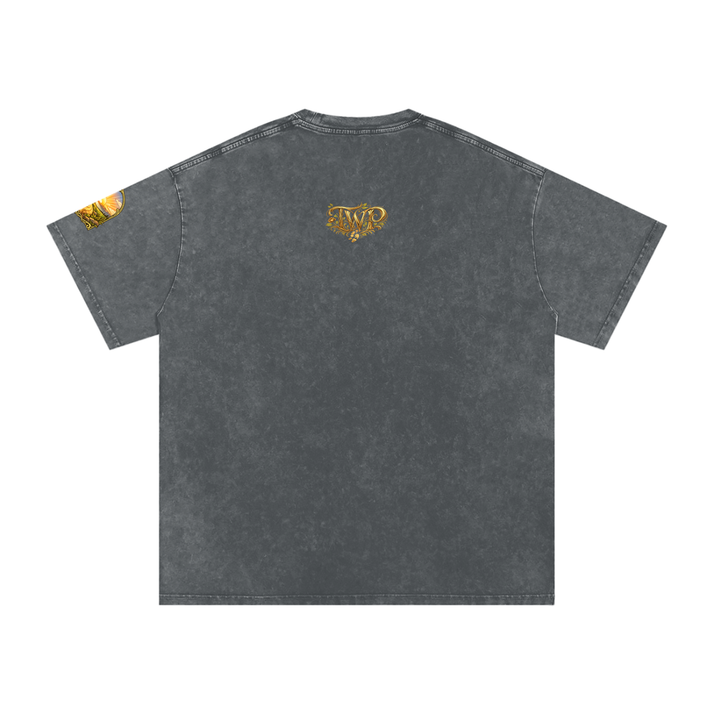 Snow Washed Oversized Cotton T-Shirt