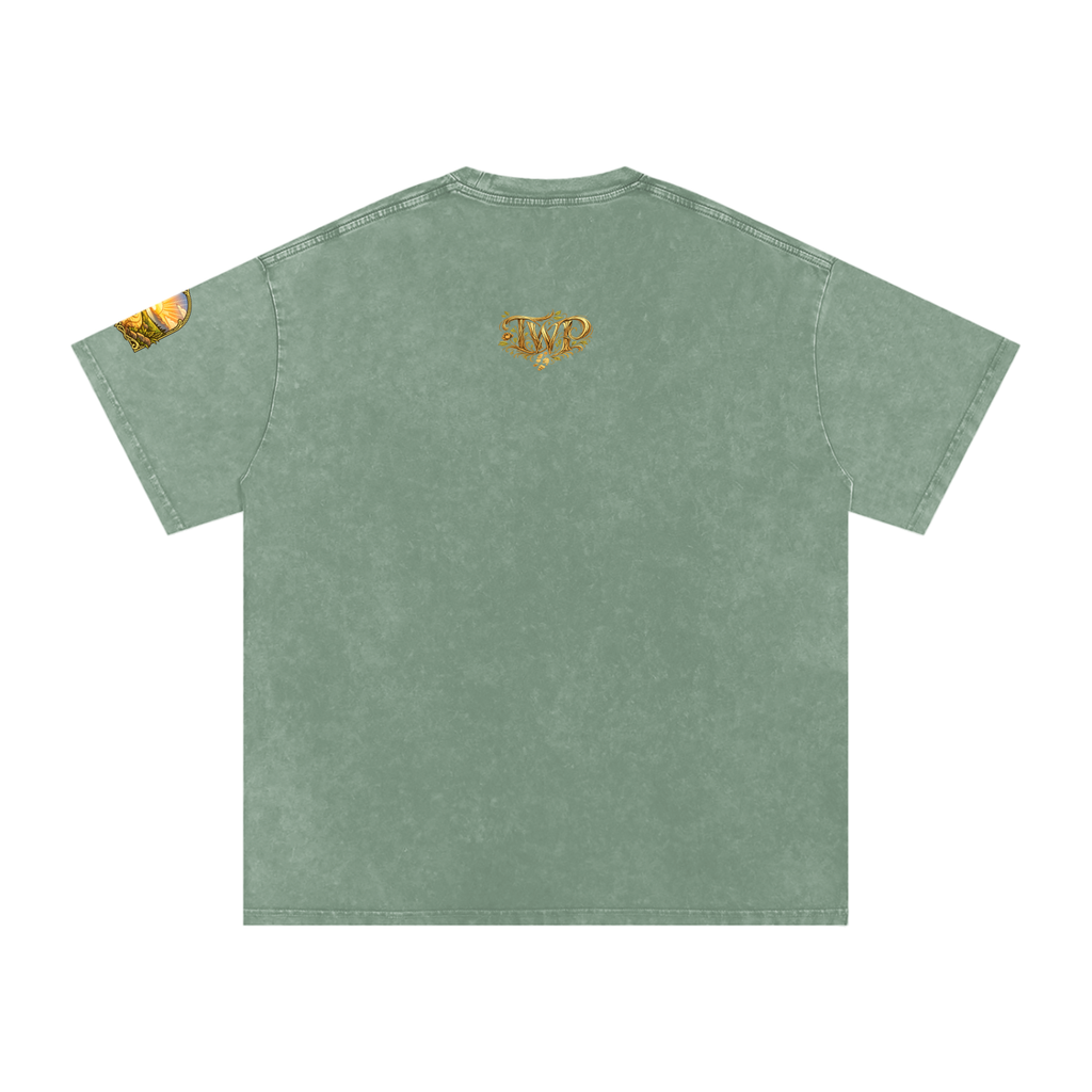 Snow Washed Oversized Cotton T-Shirt